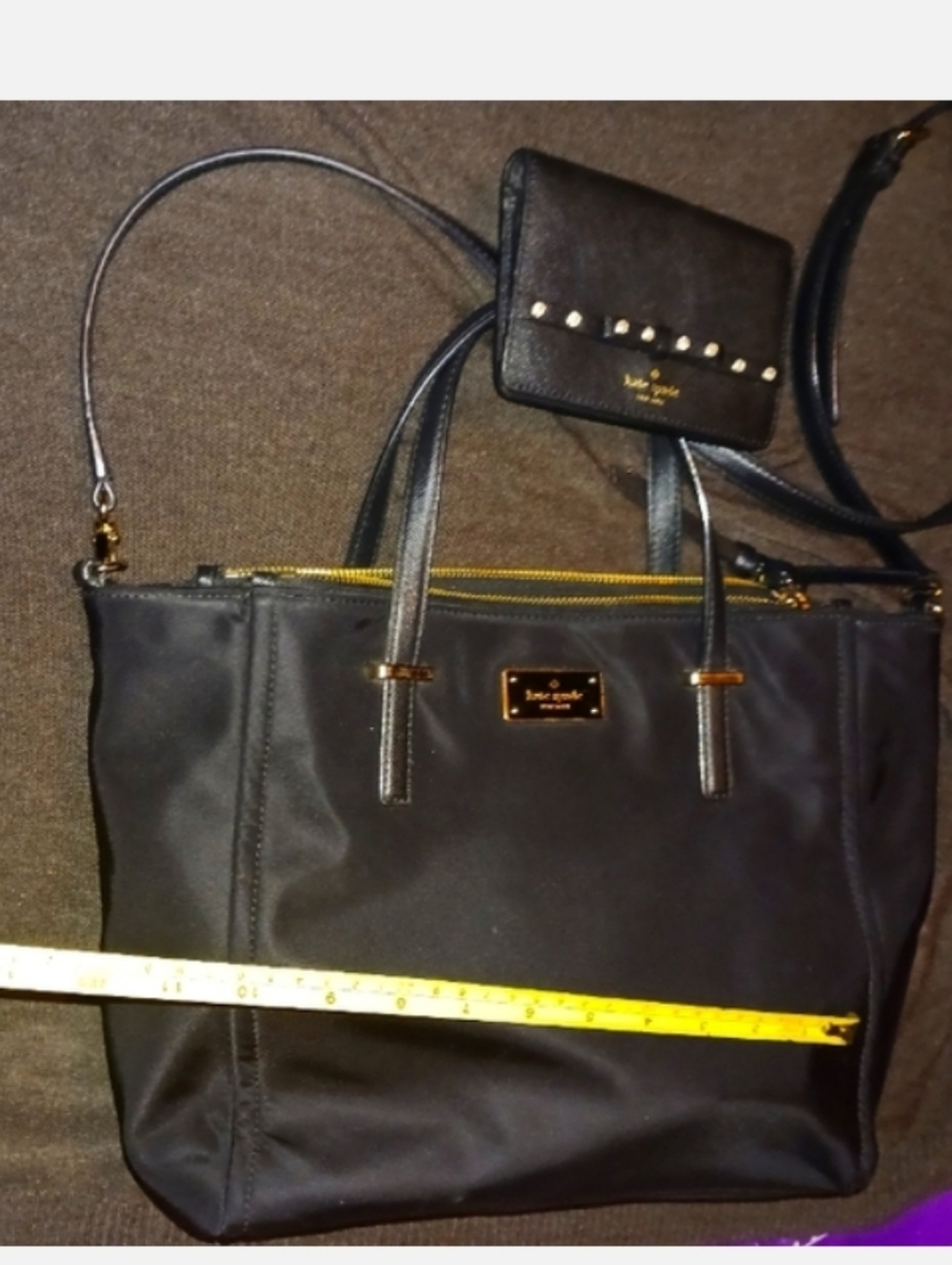 Kate Spade large black handbag and wallet